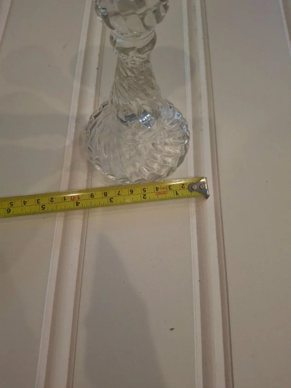 Vintage Clear Glass Candlestick 6